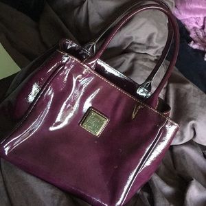 Adorable small purple patent purse